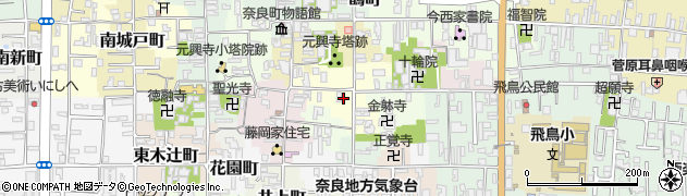 奈良県奈良市薬師堂町周辺の地図