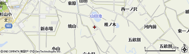 愛知県豊橋市杉山町南椎ノ木27周辺の地図