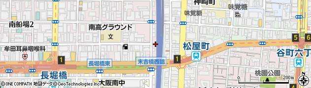 大阪府大阪市中央区南船場1丁目2周辺の地図