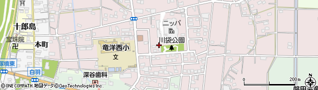 静岡県磐田市川袋1446-7周辺の地図