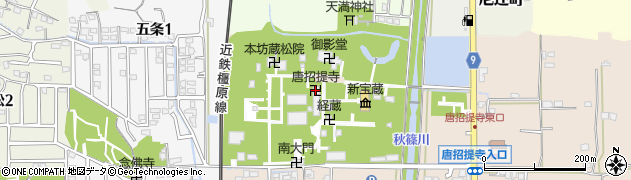 唐招提寺周辺の地図