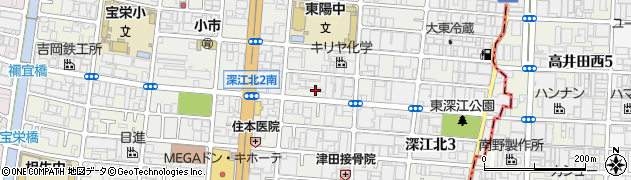大阪府大阪市東成区深江北周辺の地図