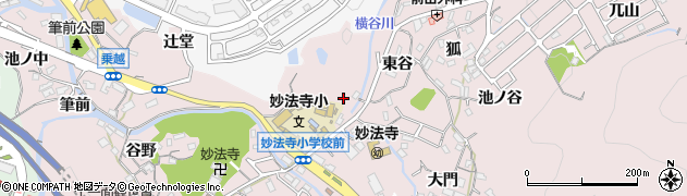 兵庫県神戸市須磨区妙法寺（杉原山）周辺の地図