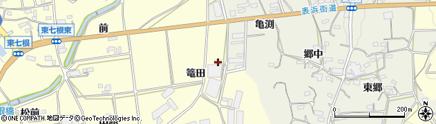 愛知県豊橋市東七根町（篭田）周辺の地図