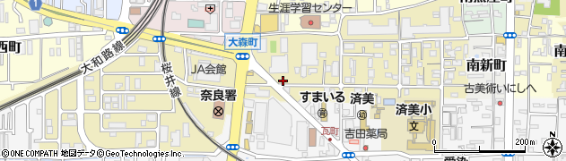 奈良県奈良市大森町46周辺の地図