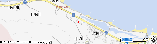 愛知県田原市仁崎町上ノ山周辺の地図