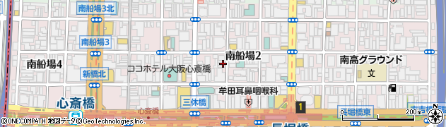 大阪府大阪市中央区南船場周辺の地図