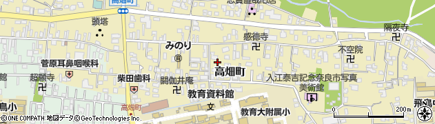 奈良県奈良市高畑町周辺の地図