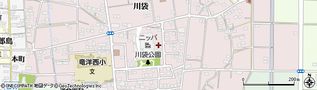 静岡県磐田市川袋1447-8周辺の地図