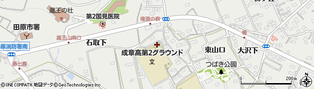 愛知県田原市田原町西山口周辺の地図