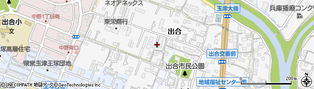兵庫県神戸市西区玉津町（出合）周辺の地図