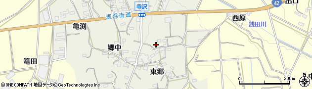 愛知県豊橋市寺沢町寺東75周辺の地図