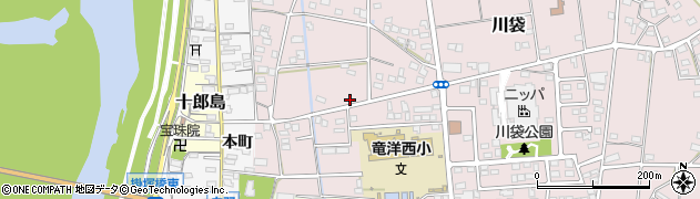 静岡県磐田市川袋522周辺の地図