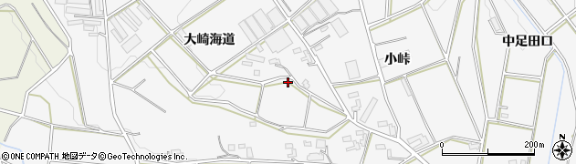 愛知県豊橋市西七根町大崎海道周辺の地図