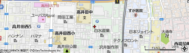 ローソン東大阪高井田中五丁目店周辺の地図