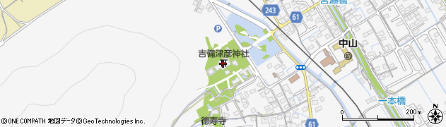 吉備津彦神社周辺の地図