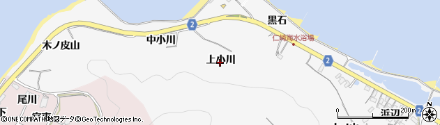 愛知県田原市仁崎町（上小川）周辺の地図