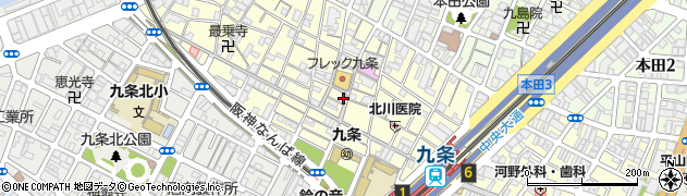 大阪府大阪市西区九条2丁目24-1周辺の地図