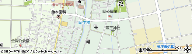 静岡県磐田市岡周辺の地図