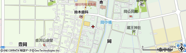 静岡県磐田市岡740周辺の地図