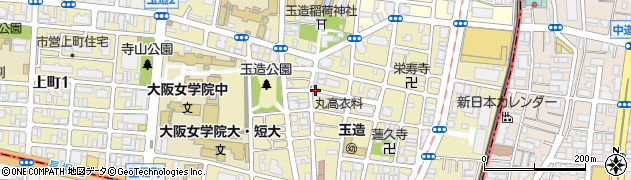 大阪府大阪市中央区玉造周辺の地図