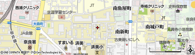 奈良県奈良市大森町2周辺の地図