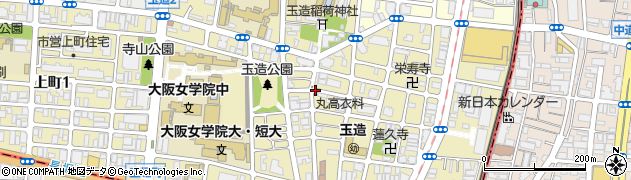大阪府大阪市中央区玉造周辺の地図