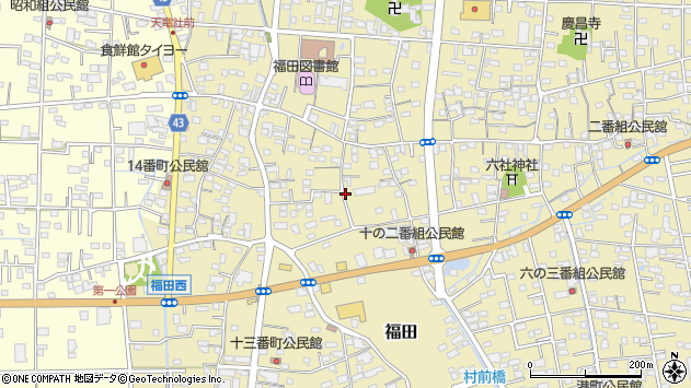 〒437-1203 静岡県磐田市福田の地図