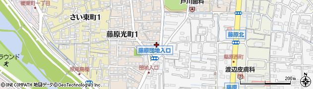 岡山藤原郵便局周辺の地図