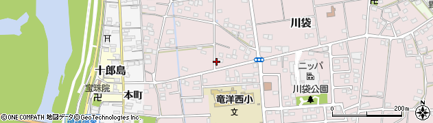 静岡県磐田市川袋1680周辺の地図