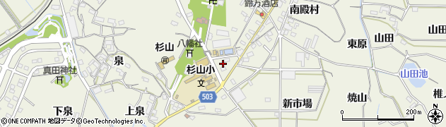 愛知県豊橋市杉山町市場周辺の地図