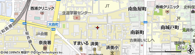 奈良県奈良市大森町15周辺の地図