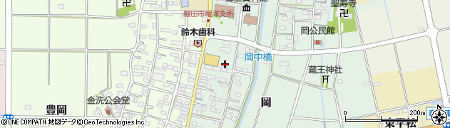 静岡県磐田市岡738周辺の地図