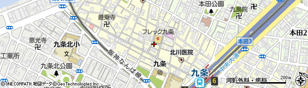 大阪府大阪市西区九条2丁目24-13周辺の地図