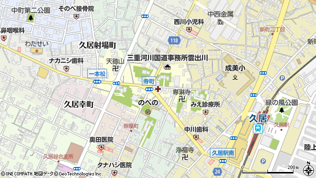 〒514-1106 三重県津市久居寺町の地図