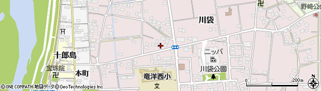 静岡県磐田市川袋1663周辺の地図