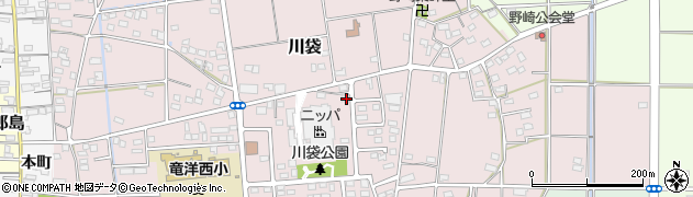静岡県磐田市川袋1447-14周辺の地図
