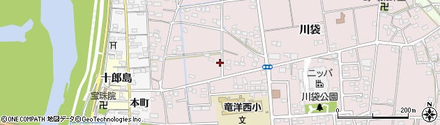 静岡県磐田市川袋517周辺の地図