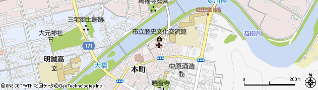 益田市立　歴史民俗資料館周辺の地図