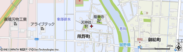 静岡県浜松市中央区鼡野町周辺の地図