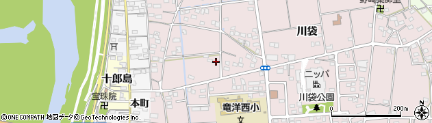 静岡県磐田市川袋518周辺の地図