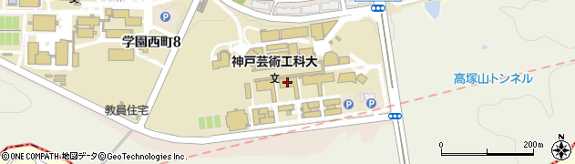 神戸芸術工科大学周辺の地図