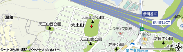 天王山北公園周辺の地図