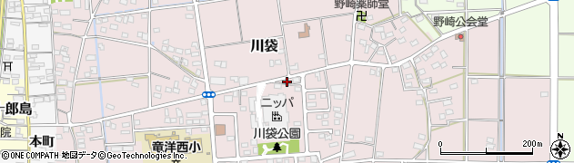 静岡県磐田市川袋781周辺の地図