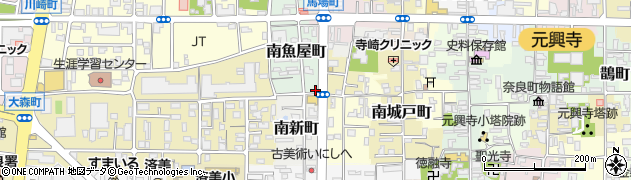 奈良県奈良市南魚屋町19周辺の地図