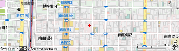 大阪府大阪市中央区南船場3丁目周辺の地図