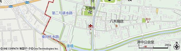 静岡県袋井市湊34周辺の地図