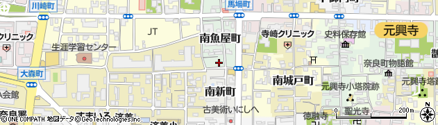 奈良県奈良市南魚屋町18周辺の地図
