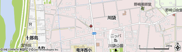 静岡県磐田市川袋690周辺の地図