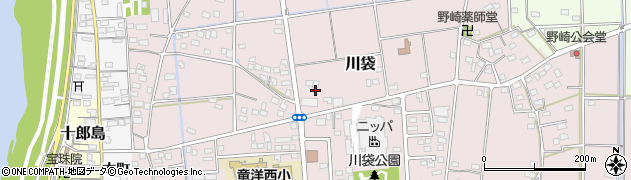 静岡県磐田市川袋588周辺の地図